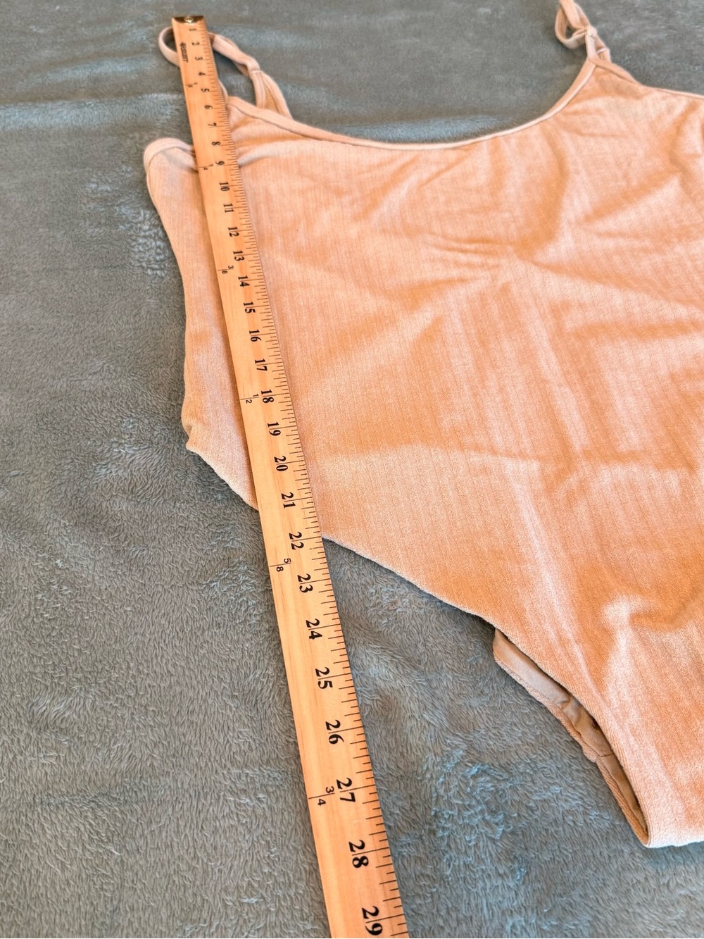 WEWOREWHAT Scoop Cami One Piece Swimsuit XXL NWT Bread Basket Beige - Picture 8 of 14